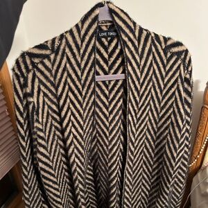 L Black and Brown Love Token Cardigan